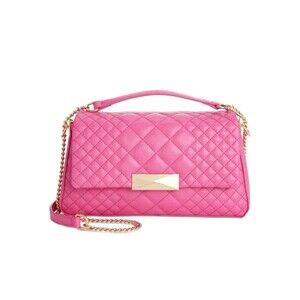 NWT I.n.c. International Concepts Bajae Diamond Quilted Shoulder Bag Pink Glam